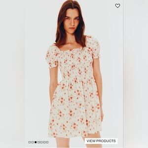 H&M Smocked Poplin Dress